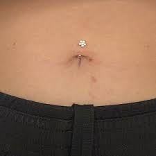 Cz Flower Belly Button Ring Floating Navel Ring Dainty Belly Etsy Belly Button Rings Small Belly Button Rings Belly Piercing