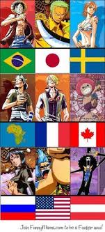 Luffy Brazilian Zoro Japanese Nami Swedish Usopp African Sanji French Chopper Canadian One Piece Manga One Piece Anime One Piece Luffy