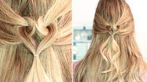 Heart Hairstyle For Valentine S Day Medium Long Hair Tutorial Easy And Cute Medium Haare Haartutorial Haar Styling