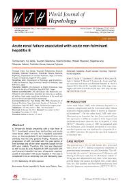 PDF) Acute renal failure associated with acute non-fulminant hepatitis B
