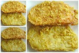 Siapkan mangkok, tuang 1 bungkus kobe tepung kentucky supercrispy dan 150 ml air lalu aduk hingga rata jangan sampai ada yang menggumpal; Resep Ubi Goreng Tepung Crispy Area Halal
