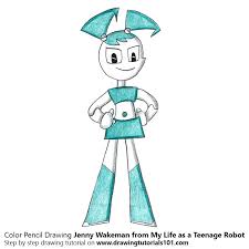 If you love gundam, or giant robots, why not color them! Jenny Wakeman From My Life As A Teenage Robot Colored Pencils Drawing Jenny Wakeman From My Life As A Teenage Robot With Color Pencils Drawingtutorials101 Com