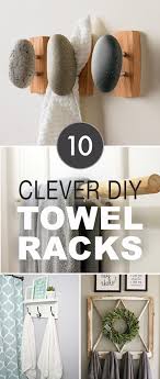 Cool and contemporary bathroom towel racks ideas made easy. 10 Clever Diy Towel Racks The Budget Decorator