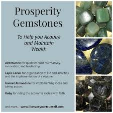 Gemstones For Money And Prosperity Liberate Your True Self Spiritual Crystals Gemstones Energy Crystals