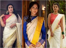 The artistic features of the half saree itself are very adoring. Kerala Saree Blouse Designs Best Blouse Designs For Kasavu Sarees