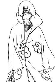 naruto itachi coloring pages anime character drawing friends sketch coloriages enfants com