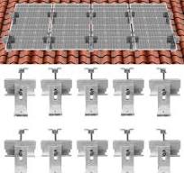 Roof Mount Solar Panel Mounting Hardware, Takes up to 4 Solar Panels (Max  200W Panels)