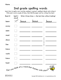 Writing evaluation second grade students learn to respond constructively to others' writing and determine if their own writing achieves its purposes. Worksheets Word Lists And Activities Greatschools