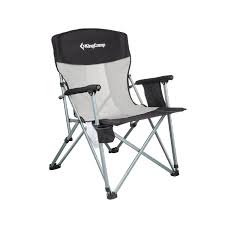 Amazon Com Kingcamp Folding Chair Mesh Back With Cup Holder Armrest Pocket Headrest Breathable P Outdoor Folding Chairs Folding Chair Folding Camping Chairs