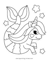Free, printable coloring pages for adults that are not only fun but extremely relaxing. Unicorn Mermaid Coloring Page Sparkling Minds
