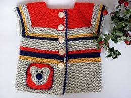 Knitted Baby Cardigan With Pocket Unisex Baby Ot Anaswet Na Etsy Anaswet Pinterest Bebek Orguler Ve Bebek Hirkas Baby Knitting Patterns Orgu Bebek Yelek