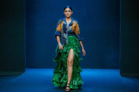 Saaksha Kinni Rimzim Dadu And Showstopper Mrunal Thakur On Closing Lakme Fashion Week 2020 Vogue India saaksha kinni rimzim dadu and