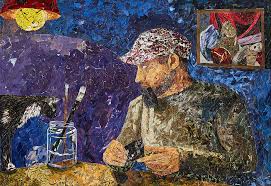 The portraits included here are: Self Portrait With Cat Painting By Albin Talik