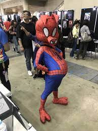 Peter Porker Spider-Ham at Tokyo Comicon, in Mike (aka Off White) White's  Meet The Characters Comic Art Gallery Room