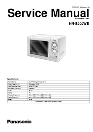 It is also easy to clean thanks to the acrylic . Panasonic Nn S200wb Service Manual View Online Or Download Repair Manual