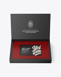 Download Gift Card In A Box Mockup In Box Mockups On Yellow Images Object Mockups