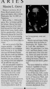Obituary for Maxine Lois Grove