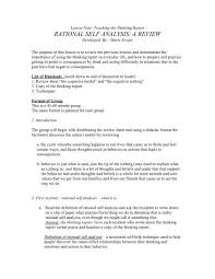 An analysis should take into account all facts and present reasonable judgments. Rational Self Analysis Greene County Missouri