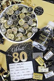 Pick your favorite from the selection below or use them to inspire a unique idea all your own. Happy 80th Birthday Party In Black And Gold Happy 80th Birthday 80th Birthday 80th Birthday Party