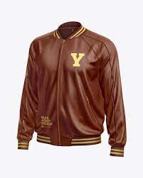 Men S Leather Bomber Jacket Mockup In Apparel Mockups On Yellow Images Object Mockups In 2021 Mens Leather Bomber Jacket Leather Bomber Jacket Leather Bomber