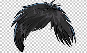 Perhaps drawing inspiration from real life the simple braid is often utilized to show the everyday nature of a character; Club Penguin Hair Png Clipart Aesthetics Anime Beak Bird Black Hair Free Png Download