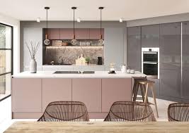 Avonite worktops are a supported solid surface, consisting of a 12mm mineral material backed by 26mm moisture resistant mdf. Esprit Dusty Pink Fitted Kitchen Avanti West Midlands