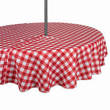 Red and white waterproof plaid checkered gingham outdoor picnic tablecloth, 55 x 78 rectangle. The 6 Best Outdoor Tablecloths Of 2021