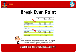 Break Even Point Tujuan Manfaat Asumsi Rumus Dan Contoh
