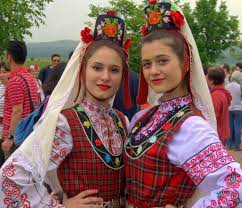 You know you're bulgarian when: Girls With Traditional Bulgarian Folklore Clothing During The Rose Picking Ritual Near Kazanlak Rose Festival Kazanlak