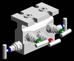 Valve manifold for differential pressure measuring instruments 3-, 5-valve  manifold Models IV3, IV5
