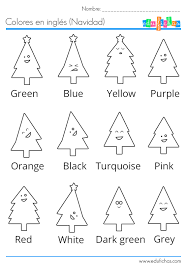 Los Colores En Ingles Vocabulario Ejercicios Para Ninos Colores En Ingles Ingles Navidad Aprender Ingles Para Ninos