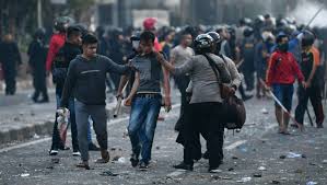 Image result for indonesia riots police