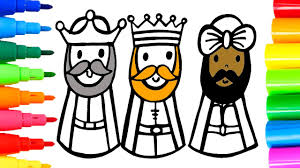 Reyes Magos Para Colorear Para Niños
