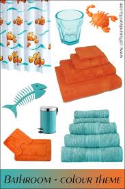 Aqua Blue And Orange Bathroom Orange Bathrooms Bathroom Colors Bathroom Colors Blue