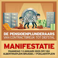 Betoging 13 januari: Stop de pensioenplunderaars - ACOD LRB