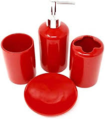 Maybe you would like to learn more about one of these? Amazon Com Red Bathroom Accessory Sets Bathroom Accessories Home Kitchen