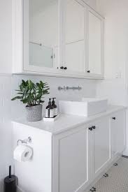 Small, floating, with drawers, timber, modern, vintage, rustic, white, hamptons style. Hampton Bathroom Hampton Style Bathroom Helen Baumann Design