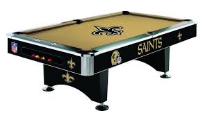 New Orleans Saints Licensed Billiards Table With Team Logo Cloth From Imperial International Pool Table New Orleans Saints 8ft Pool Table