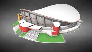The scotiabank saddledome is an iconic looking venue located on 555 saddledome rise southeast calgary, alberta, canada. Scotiabank Saddledome Calgary Buy Royalty Free 3d Model By Luminou Cs Luminou F2f2d15