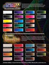 Auto Air Color Charts Airbrush Paint Direct