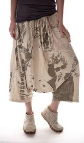 Pants 114 Moonlight One Sizecotton Jersey Art Graphic Frankie Pants With Distressing And Mending Drawstr Magnolia Pearl Clothing Magnolia Pearl Bottom Clothes