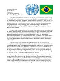 But model un is not only about debating and discussing resolutions, it is also about preparation. Alexa Brazil Mun Position Paper Treaty On The Non Proliferation Of Nuclear Weapons Nuclear Proliferation