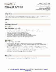 Babysitting Resume Samples Qwikresume