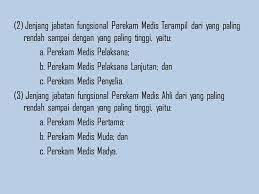 Unit rekam medis merupakan subsistem dari pelayanan kesehatan yang memiliki beberapa tugas, antara lain, penerimaan pasien, pencatatan, pengolahan data medis, penyimpanan, dan pengembalian kembali rekam medis. Persiapan Dan Peran Perekam Medis Dalam Menghadapi Jabatan Fungsional Profesi Perekam Medis Sugeng Skm Ppt Download
