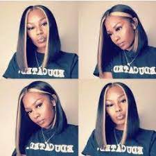 Middle Parting 2 4 Lace Closure Bob With Highlights Bea004 Quick Weave Hairstyles Straight Wavy Hair Hair Styles