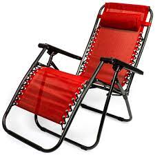 If you want to move the chair frequently, choose a light one. Brybelly Zero Gravity Folding Lounge Chair Red Walmart Com Walmart Com