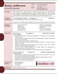 executive assistant resume samples 2017 