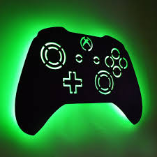 Led Lighted Xbox Controller Wall Art Video Game Art Game Room Decor Sign Gift Xbox 360 Rgb Color Changing Led W R Boys Game Room Game Room Decor Game Room