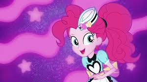 1988827 - safe, screencap, pinkie pie, sunny sugarsocks, tip top, coinky-dink  world, eqg summertime shorts, equestria girls, animated, apron, clothes,  dancing, diner uniform, doo wop, female, gif, grin, heart, heart hands,  huggable,