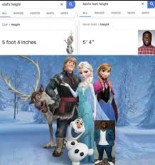 Find how tall kevin hart is and any other person or structure on our huge height database. Trashcat Olaf Vs Kevin Hart In Height Facebook